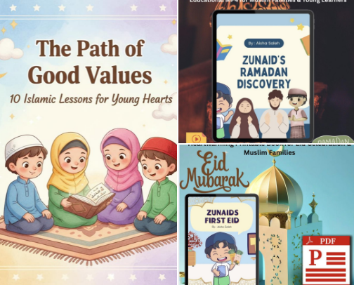 Islamic Books for Kids (Ages 3–12) cover photo collage