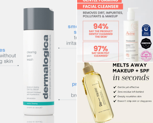 Best Skincare for ☀️ & 🌙 cover photo collage