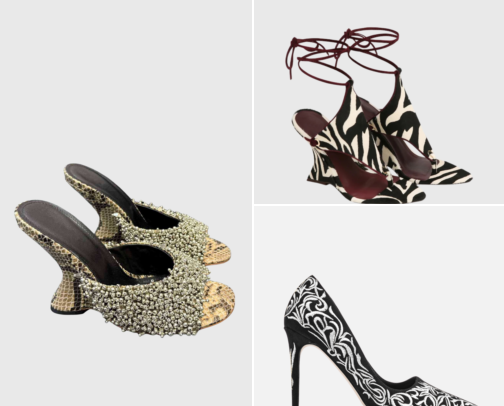 One strange Shoe cover photo collage
