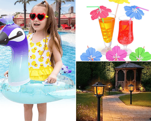 Pool party cover photo collage