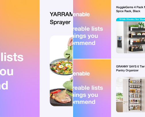Kitchen Items cover photo collage