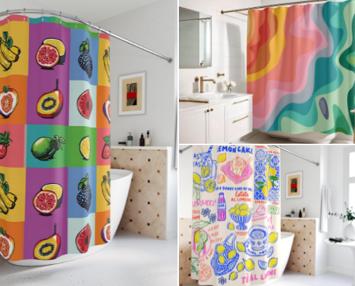 Aesthetic bathroom styling cover photo collage