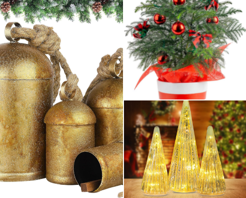 Elegant Christmas Home Decor and Gifts cover photo collage