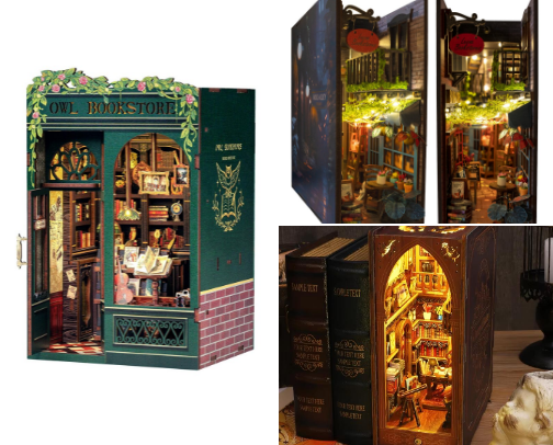 15 Book Nooks to Transform Your Bookshelf cover photo collage
