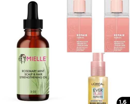 hair oils cover photo collage