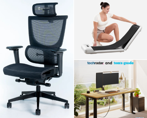 Ergonomic Desk Upgrades for More Comfortable Workdays cover photo collage