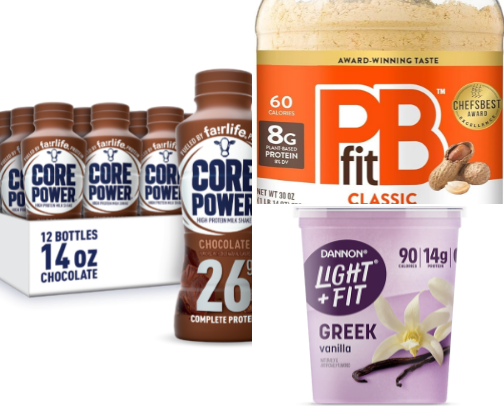High protein, Low Sugar Grocery List cover photo collage