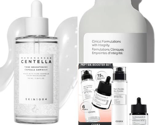 recommendation serum for brightening skincare cover photo collage