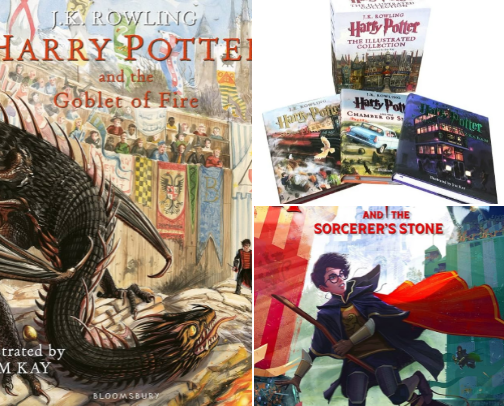 Harry Potter books series cover photo collage