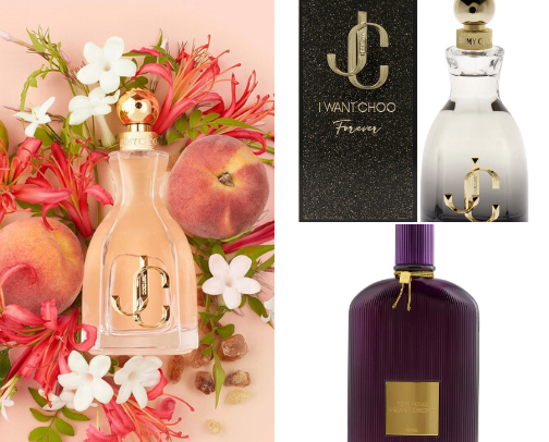Woman Fragrances cover photo collage