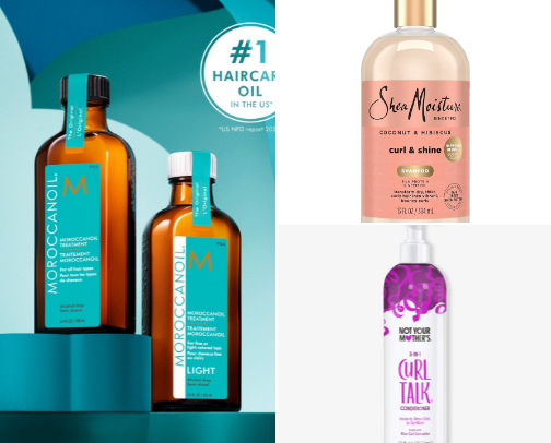 hair care products for curly hair cover photo collage