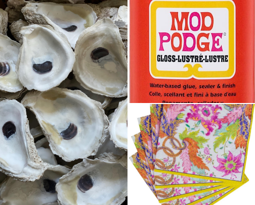 Oyster Shell Crafts cover photo collage