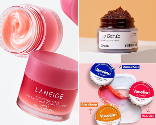 Lip care cover photo collage