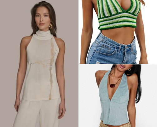 Pretty Women's Halter Tops For Spring and Beyond cover photo collage