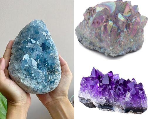 Ultimate Crystal Collection: Healing Gems, Chakra Stones, Meditation Rocks, Reiki Energy, Spiritual Decor, Raw Minerals, Amethyst, Quartz, Tourmaline, Geodes cover photo collage