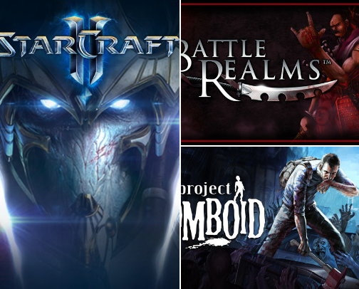Survival, Strategy, and Simulation Video Games cover photo collage