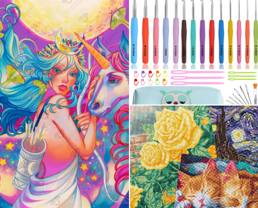 Hobbies and crafts cover photo collage