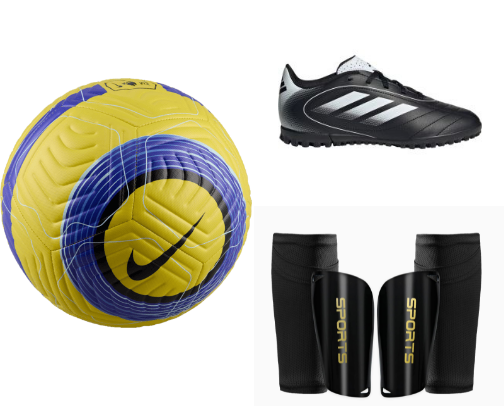 Soccer Gear for a small serious player cover photo collage