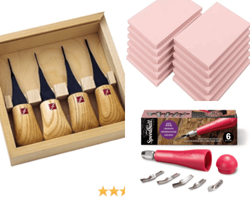 Lino Cut // Block Printing cover photo collage