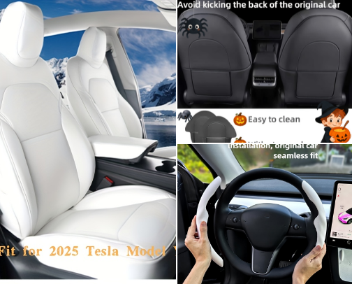 Tesla Model 3 / Y Accessories cover photo collage
