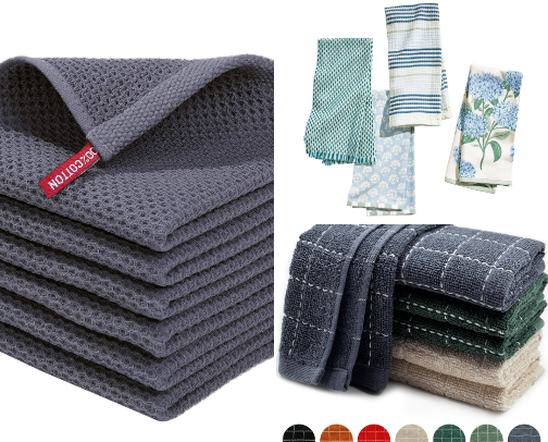 Aesthetic & Super Absorbent Kitchen Towels (Walmart Finds) 🧺✨ cover photo collage