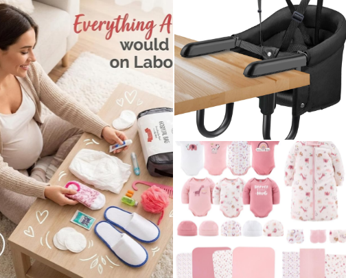 Hospital bag essentials cover photo collage