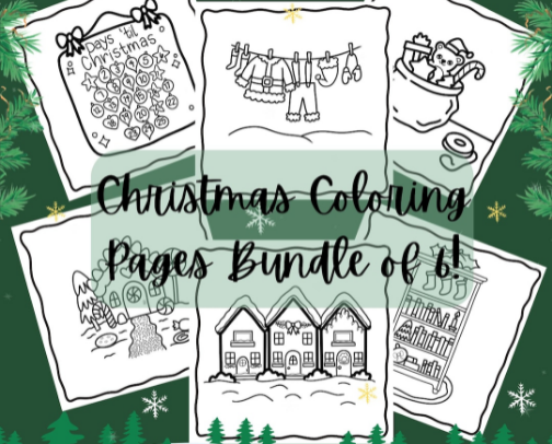 Downloadable Hand-drawn Coloring Pages cover photo collage