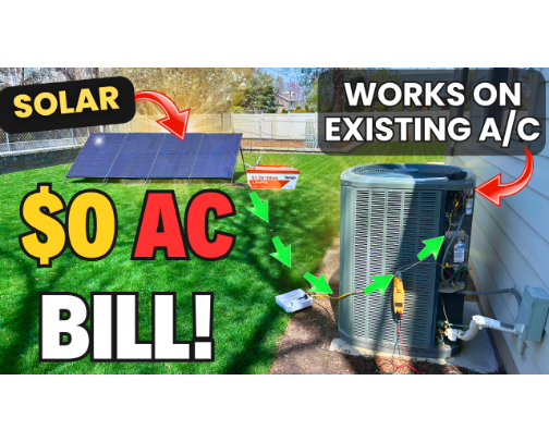 FREE Air Conditioning! I ELIMINATED My AC Bill With an EASY Solar Build cover photo collage