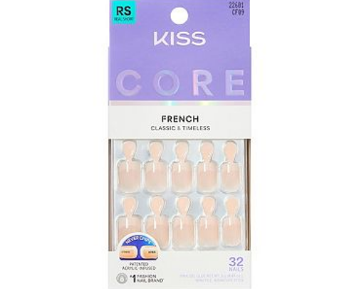 Kiss press on nails- short French cover photo collage