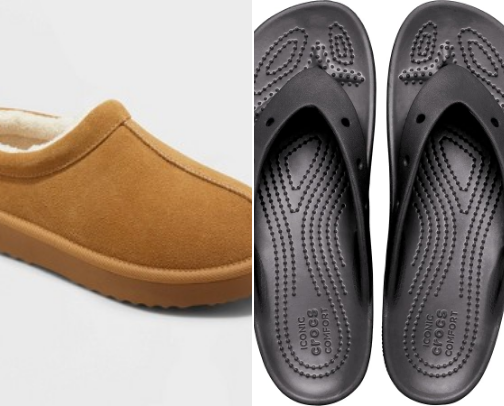 Shoes and slippers cover photo collage