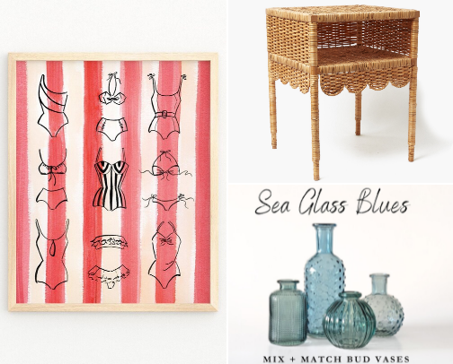 Coastal aesthetic bedroom ideas for anyone who loves cute, cozy and feminine decor cover photo collage