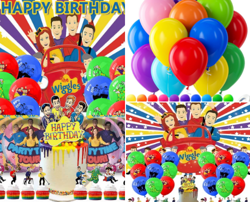 Wiggles birthday party essentials cover photo collage