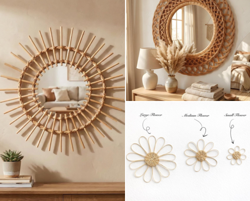 Handmade Rattan Mirrors That Finally Brightened My Dark Apartment Corners cover photo collage