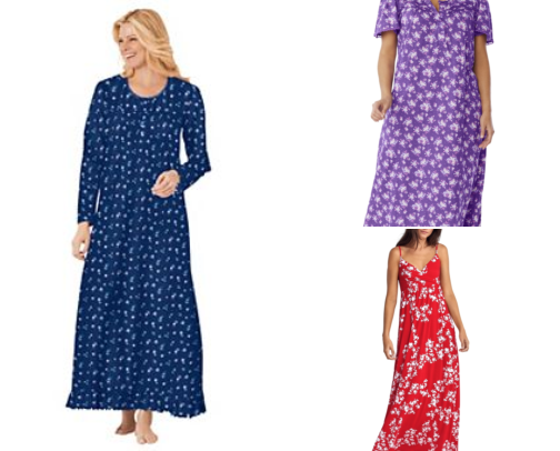 Plus Size Floral Knit Gowns cover photo collage