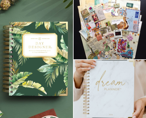 2026 Goal Setting & Planning Essentials | Vision Boards, Planners & Journaling Supplies cover photo collage