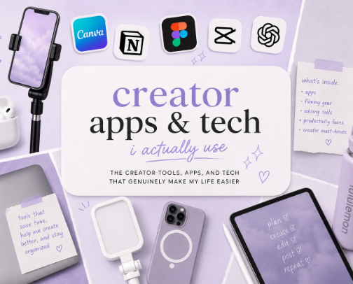 Creator apps & tech I actually use cover photo collage