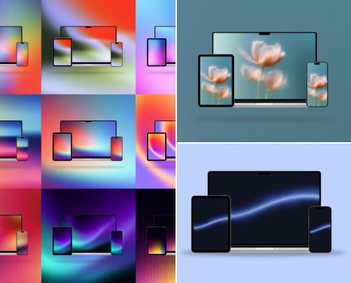 Phone & Desktop Wallpapers, Colorful and Minimal cover photo collage