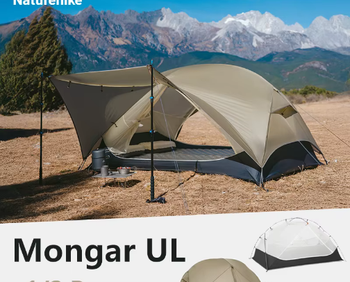 Naturehike Mongar 2 UL/PRO/Base Tent Camping 1-3 Person Tent Outdoor Travel 15D Waterproof Ultralight Backpacking Shelter Tent cover photo collage