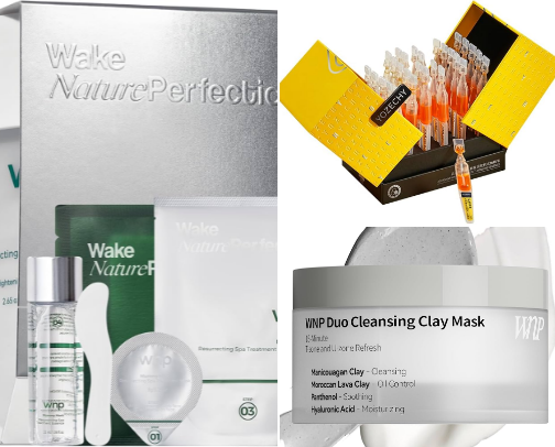 Essential skin care products for everyday use. cover photo collage