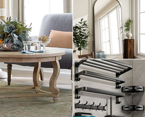 Luxe Furniture List. cover photo collage
