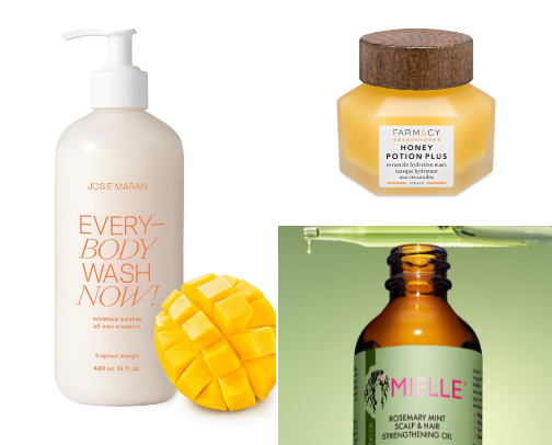My top hair/face/skin recs cover photo collage
