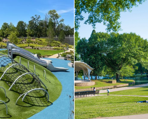 Scenic fun parks in Charlotte, NC cover photo collage