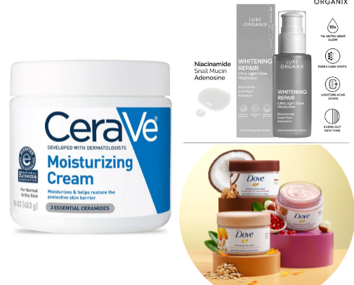 Loving Skin is moisturizer cream cover photo collage