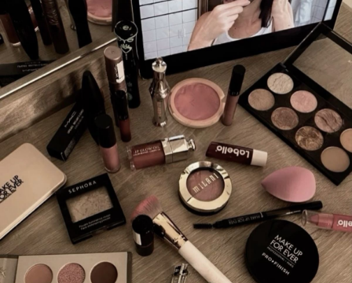 American - European makeup best products 🥰🤗 cover photo collage