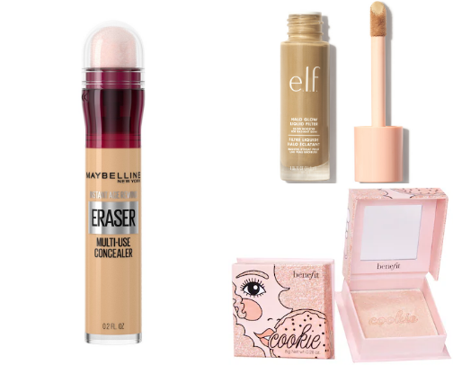 Makeup products cover photo collage