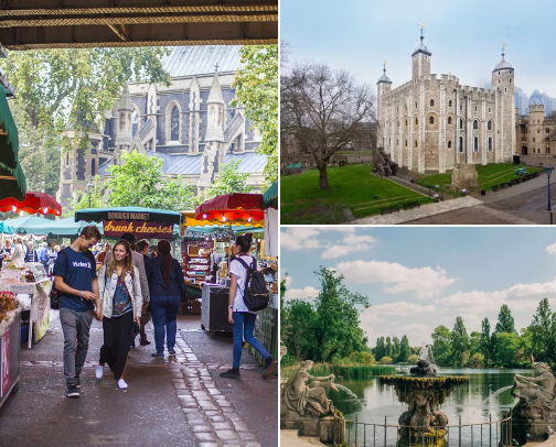 must dos in london 🌃 cover photo collage