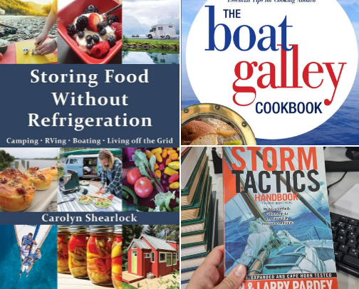Sailing and Cruising Books We Reference All The Time cover photo collage