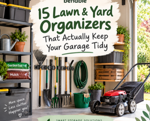 15 Best Lawn & Yard Organization Products to Keep Your Garage Tidy cover photo collage