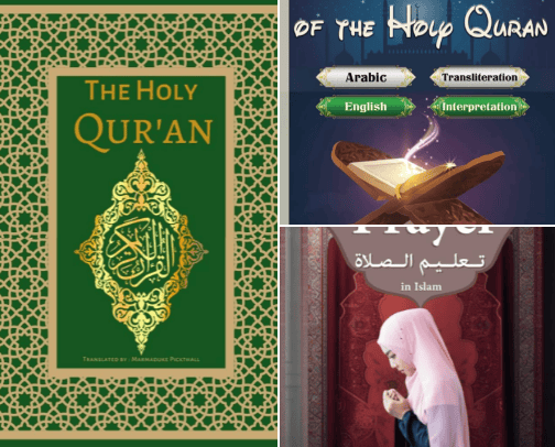 Islamic books cover photo collage