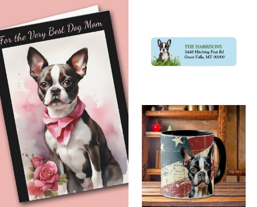 Love Your  Boston Terrier Dog cover photo collage